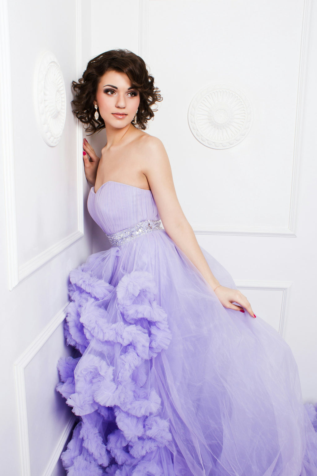 Aurelia Satin Slip Dress — Maison Femme — editorial fashion image 3