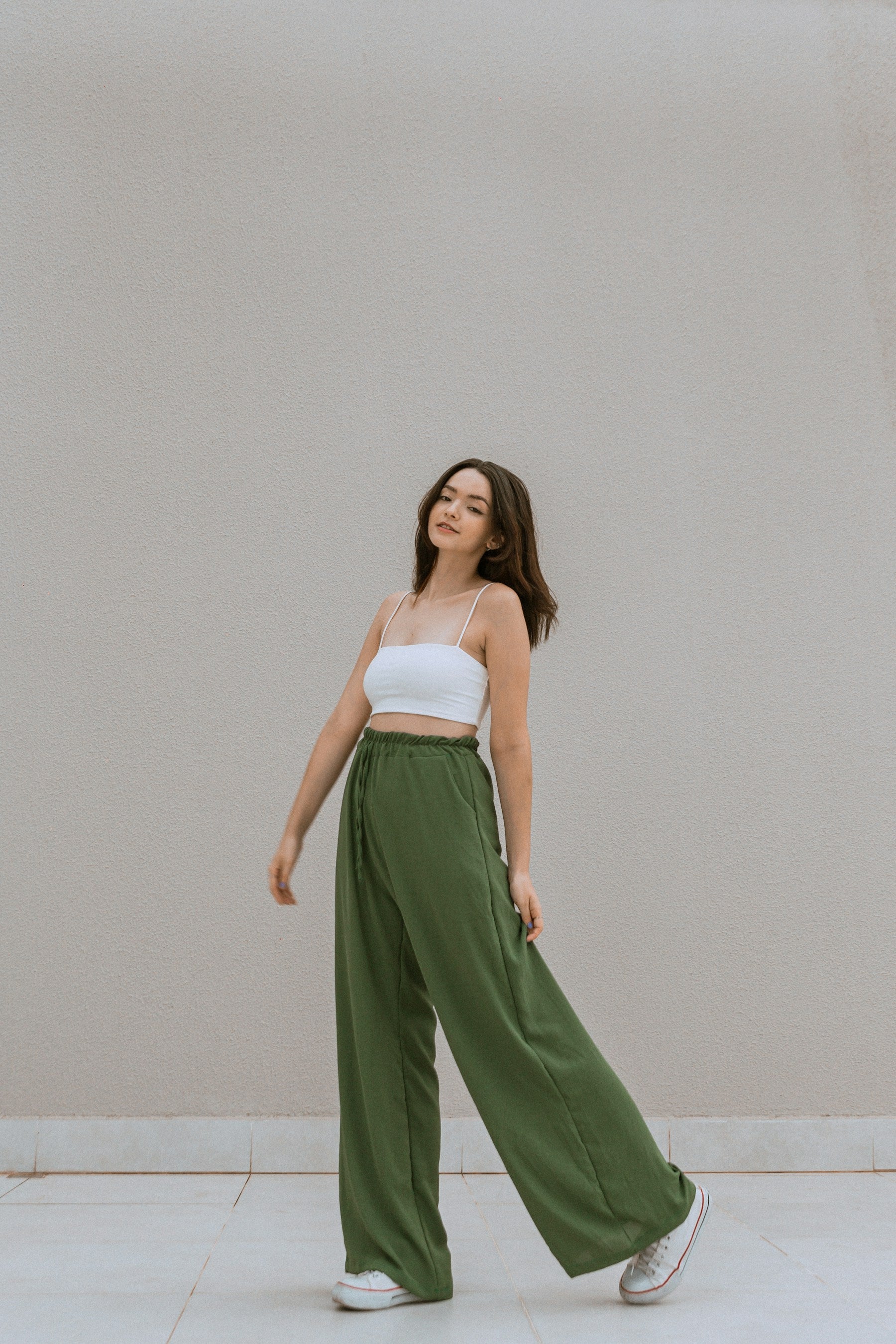 Amara Wide-Leg Trousers — Maison Femme — editorial fashion image 1