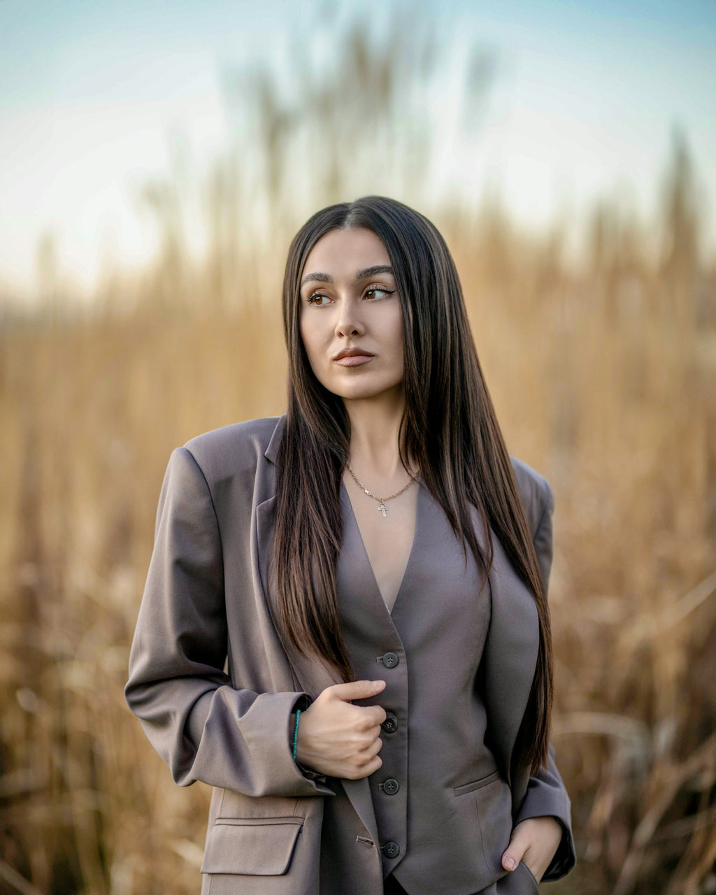 Celeste Sculpted Blazer — Maison Femme — editorial fashion image 3