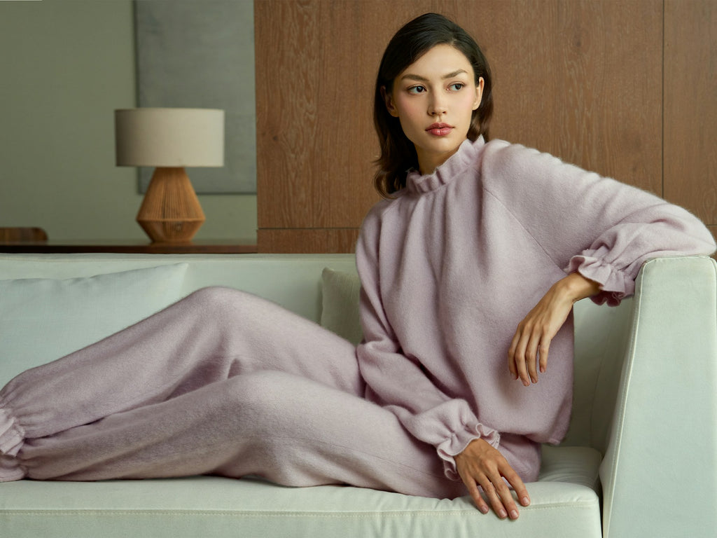 Mila Ribbed Lounge Set — Maison Femme — editorial fashion image 2