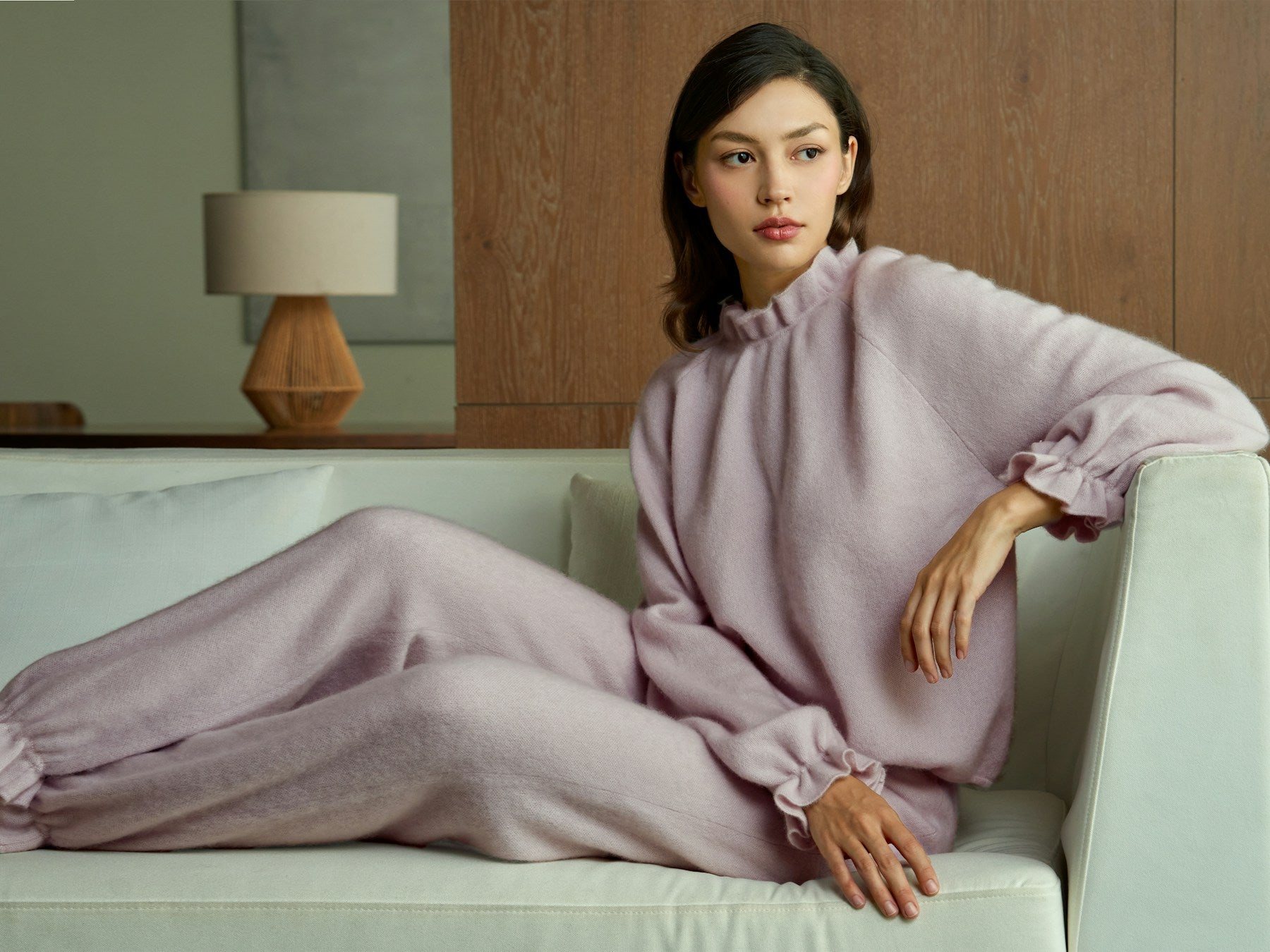 Mila Ribbed Lounge Set — Maison Femme — editorial fashion image 2